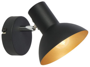 Lampa Kinkiet E27 Czarny ZLOTO