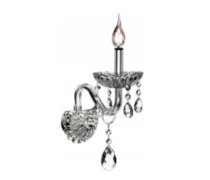 Lampa Kryształowa Kinkiet Glamour Szkło Kryształ