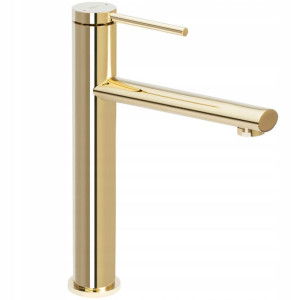 Bateria umywalkowa OVAL Wysoka Gold Złota - REA