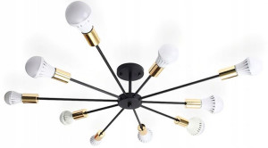 Lampa Sufitowa Wisząca Żyrandol Paradise 5 Złota