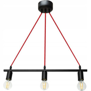 Lampa sufitowa Potrójna Nowoczesna Modern Czarna