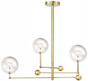 Lampa sufitowa wisząca złota szklane kule 3