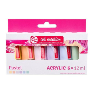 Farby akrylowe 6x12ml Pastel Art         Creation Talens