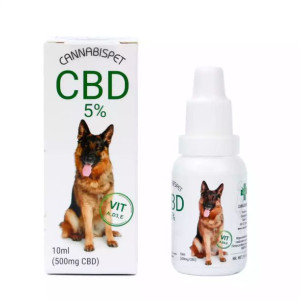 Olejek CBD 5% Dla Zwierząt z olejem z łososia