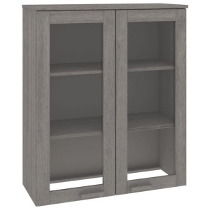 Nadstawka HAMAR, jasnoszara, 85x35x100 cm, lite drewno sosnowe
