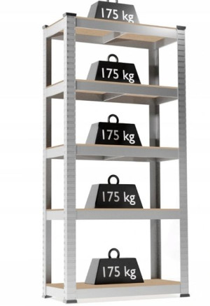 Regał Magazynowy Garaż Piwnica 180x90 875 Kg Max
