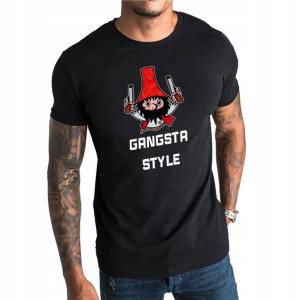 Koszulka męska T-shirt GANGSTA STYLE bawełna L