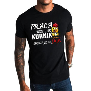 Koszulka męska T-shirt KURNIK JAJA bawełna XL