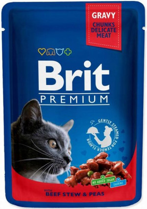 Brit Cat Pouches BEEF STEW&PEAS 100g