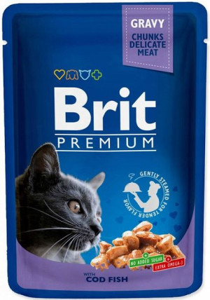 Mokra karma dla kota Brit Cat Pouches DORSZ 100g