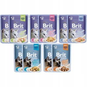 Mokra karma dla kota Brit Cat MIX Fillets 10x85g
