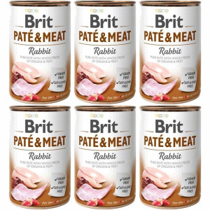 Karma BRIT PATÉ & MEAT z królikiem 6x400g