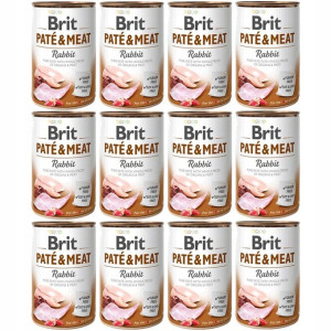 Karma BRIT PATÉ & MEAT z królikiem 12x400g