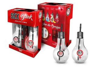 Komplet Dwóch Szklanek "Sex Drink" -  Żarówek Do Drinków Z Przepisami