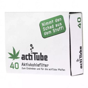 Filterki ActiTube z węglem aktywnym 8mm 40 sztuk