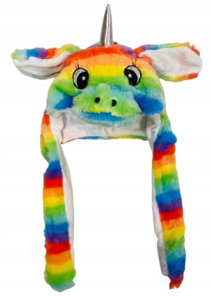 Czapka JEDNOROŻEC LED ruchome ŚWIECĄCE uszy