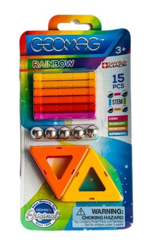 Klocki magnetyczne Geomag Rainbow panels Cold Blister 15 szt. Wielkanoc