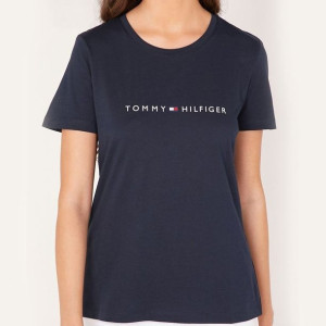 Tommy Hilfiger t-shirt koszulka damska bluzka granatowy UW0UW01618 M