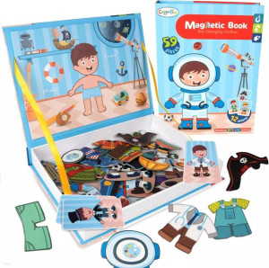 Układanka Magnetyczna Ubieranie Chłopca Montessori