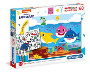 Clementoni Puzzle 60el Double Face Baby Shark