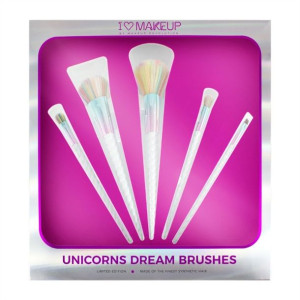 Makeup Revolution I Love Makeup Unicorns Dream zestaw pędzli do makijażu 5s