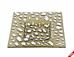 Brązowa miska na orzechy - kwadratowa 21cm