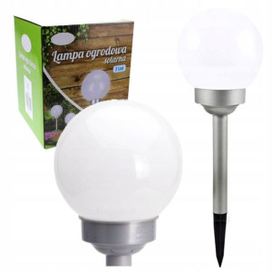 Lampa Solarna Ogrodowa Kula 15 Cm Lampka 2x Led
