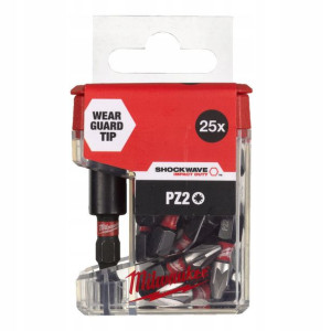 Zestaw Bitów Pz2 25 El. + Uchwyt 60mm Milwaukee