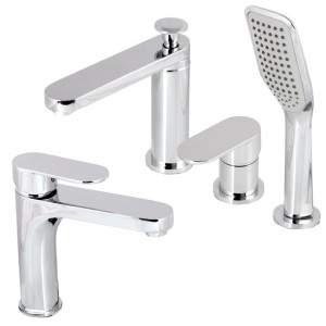 Bateria wannowa 3otworowa + bateria umywalkowa FENIKS komplet