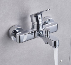 Bateria wannowa ścienna FOCUS chrom