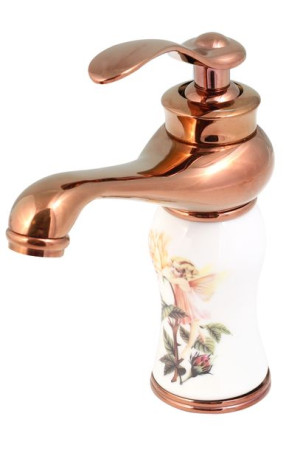 Bateria umywalkowa SONG ROSE GOLD kwiaty