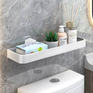 Półka łazienkowa wisząca biała LOFT 50cm
