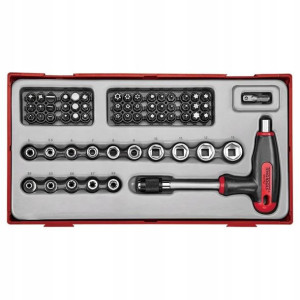Wkrętak z grotami wymiennymi Teng Tools TTTHQ62