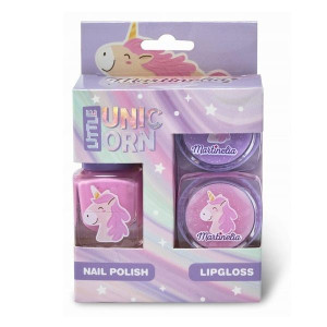 Martinelia Little Unicorn zestaw lakier do paznokci 4ml + błyszczyk do ust