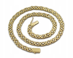 Złoty Łańcuszek Splot Królewski Pełny 7,30 Mm 585