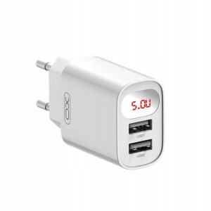 XO ładowarka L95 2x USB 2,4A z wyświetlaczem