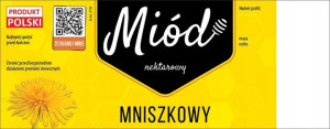 ETYKIETA duża na miód MNISZKOWY 100szt mnieszek