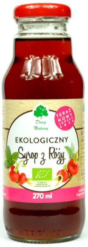 Syrop Z Róży Bio 270 Ml - Dary Natury