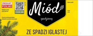 ETYKIETA duża na miód SPADŹ IGLASTA 100szt