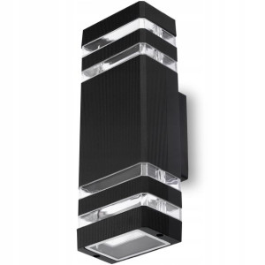 Lampa Kinkiet Ogrodowa Elewacyjna Czarna Gu10