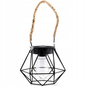 Lampa Solarna Ogrodowa LED Wisząca Latarenka Loft