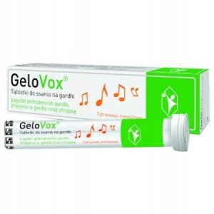 GELOVOX smak cytrynowo-miętowy 20 tabl. do ssania