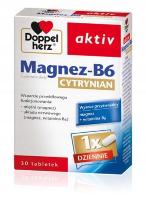 Doppelherz aktiv Magnez-B6 Cytrynian 30 tabl.