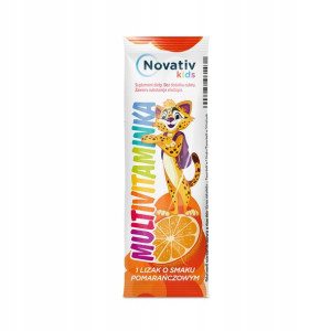 NOVATIV Kids Lizaki Multivitaminka pomarańczowy x1