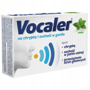 Vocaler Na Chrypkę I Suchość Gardła Mięta 12 Szt