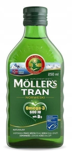 Mollers Tran Norweski Naturalny 250ml