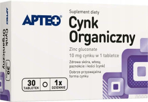 Cynk organiczny 10 mg APTEO 30 tabl.