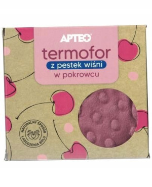 Apteo Termofor z pestek wiśni w pokrowcu różowy