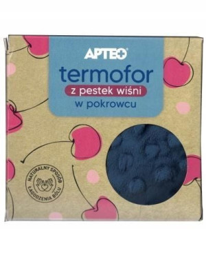 Apteo Termofor z pestek wiśni w pokrowcu niebieski
