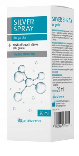 SILVER Spray na gardło 20 ml Starpharma